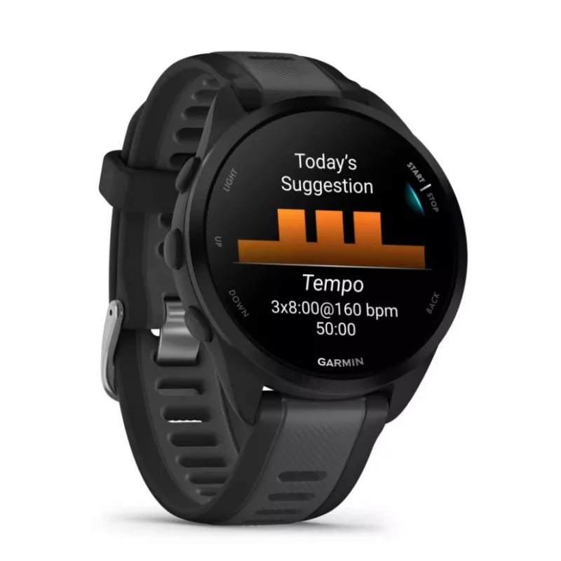 Garmin Forerunner 165 3,05 cm (1,2) AMOLED 43 mm Digital 390 x 390 Pixel Touchscreen Schwarz GPS (Satellit)