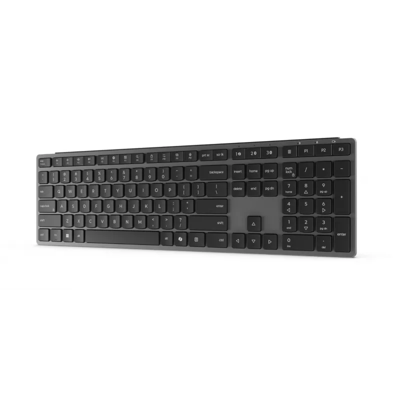 Kabellose Multi-Device-Tastatur Lenovo 700, US-Englisch-Layout, Bluetooth, Luna Grau