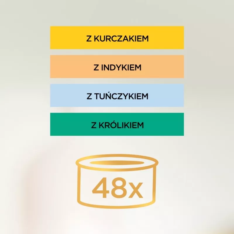 Nassfutter für Katzen Multipack Purina Nestlé Gourmet Gold Mus Mix 48×85 g Dosen Sorten-Mix