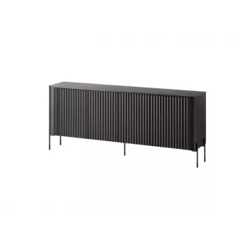 Kommode cama meble VERA 190x40x80 cm, schwarz matt, Spanplatte, 16 mm Rahmen