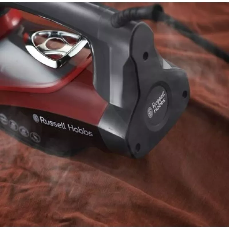 Russell Hobbs 25090-56 Bügeleisen Trocken- & Dampfbügeleisen Keramiksohle 2600 W Schwarz, Grau, Rot