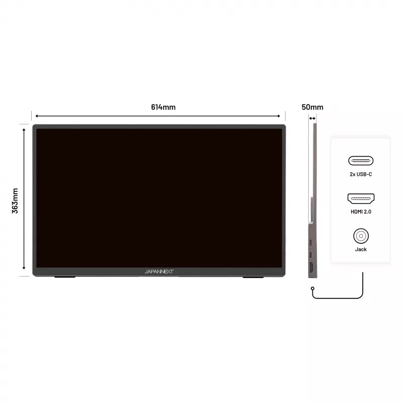 JAPANNEXT JN-MD-I156FHDR-T Computerbildschirm 39,6 cm (15,6 Zoll) 1920 x 1080 Pixel Full HD LED Touchscreen Grau