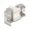 Keystone-Modul DELOCK 90723 – flacher RJ-45-Einsatz, silber/weiß, 16×28,5×22,6 mm