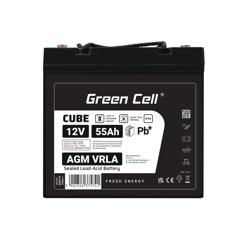 Battery AGM VRLA 12V 55Ah IP54