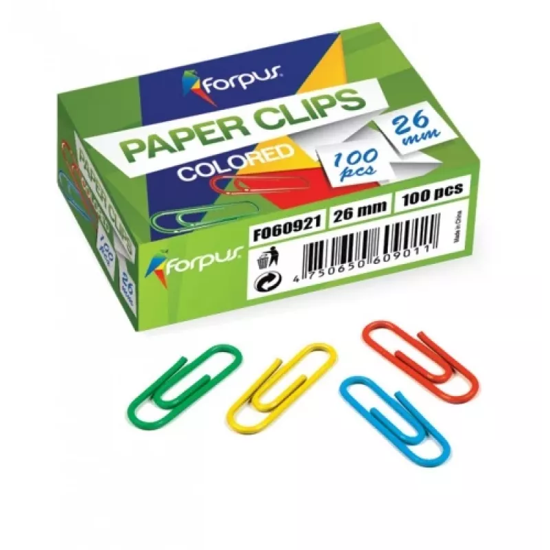 Clips Forpus, farbig, 26 mm, rund (100) 1104-008