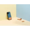 Handyhülle man and wood für iPhone 12 mini — Denim Schwarz