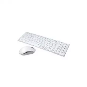 Logilink Combo Set mit Autolink - Tastatur-Maus-Set - kabellos - 2,4 GHz - Deutsch - Weiß (ID0109)