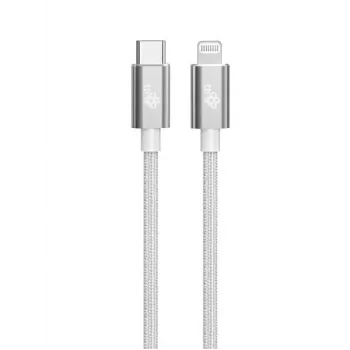 TB Kabel USB-C - Lightning braided 1m, Silber