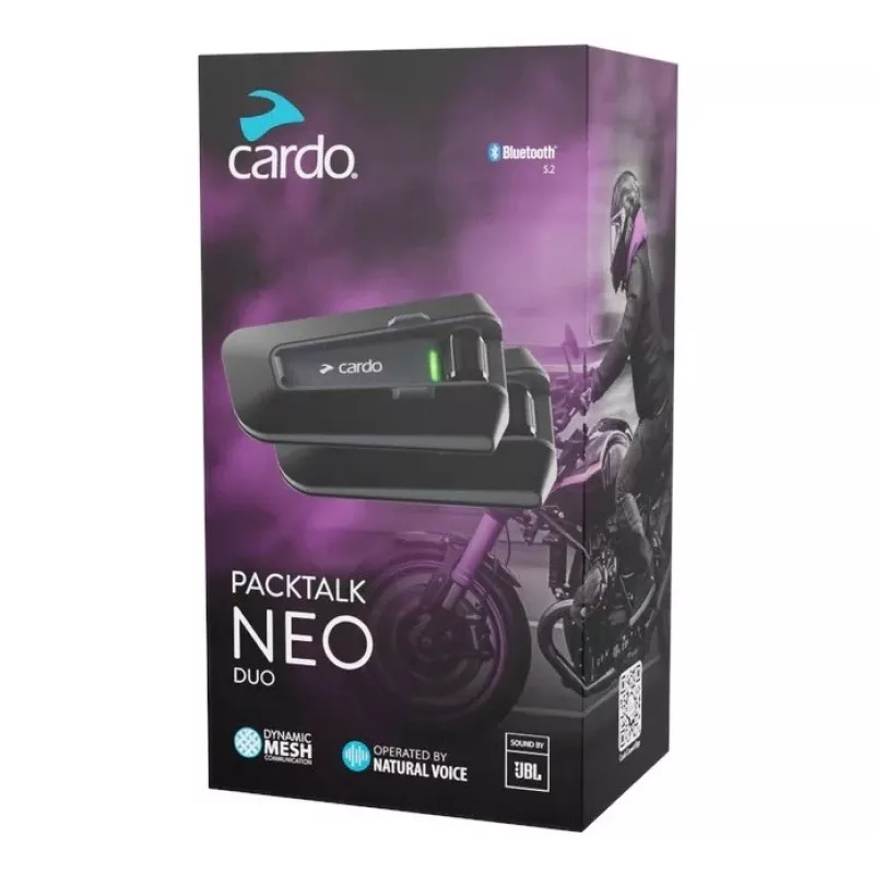 Cardo Packtalk Neo Duo Motorrad-Intercom 2 Kanäle 1600 m schwarz