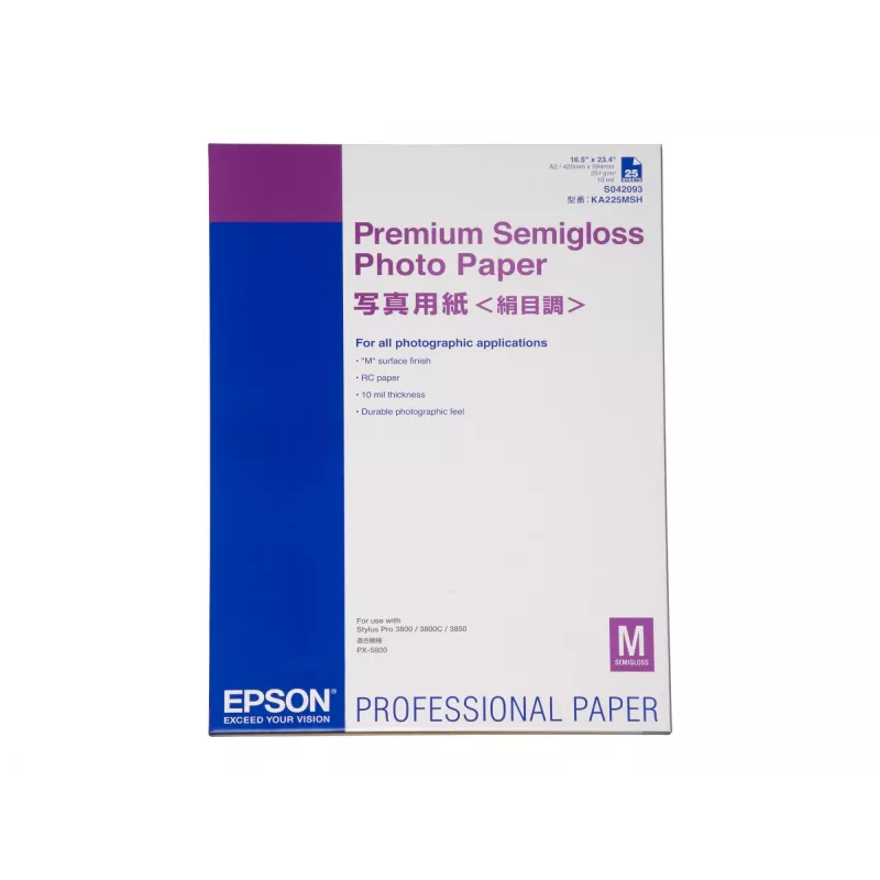 Epson Premium Semigloss Photo Paper, DIN A2, 250g/m², 25 Blatt
