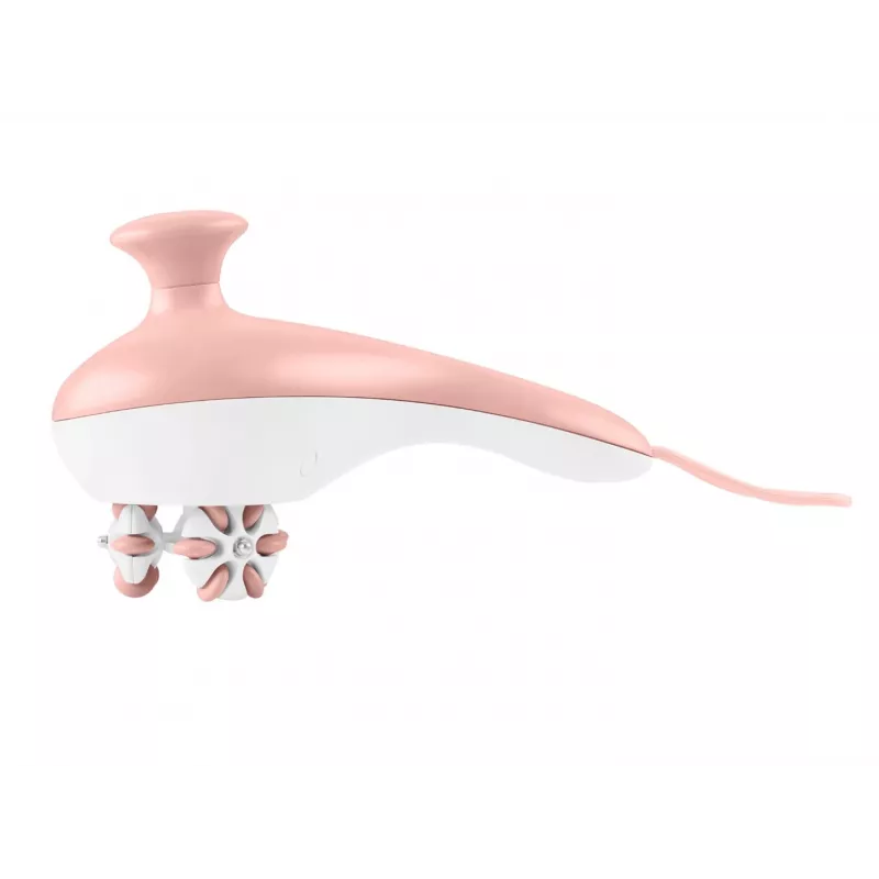 Handrollmassagegerät Medisana AC 950 — kabellos Li‑Ion, 2 Leistungsstufen, ergonomische Griffe, 381 g, roségold/weiß