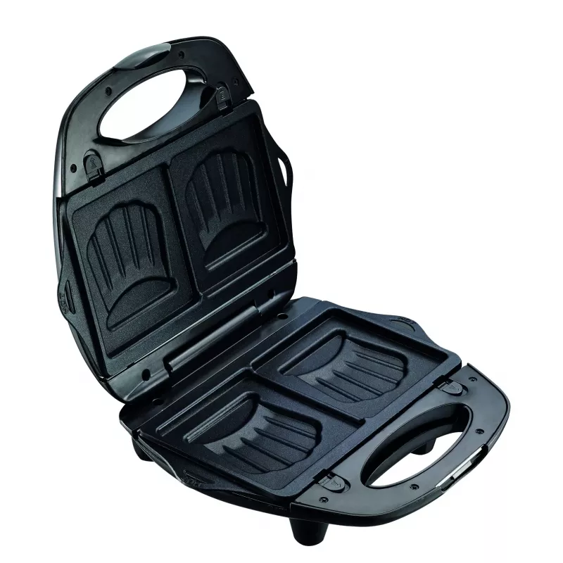 Sandwichmaker Tefal Break Time SW6148 — 2 Sandwiches, herausnehmbare Antihaft-Platten, Kabelaufbewahrung, schwarz/grau
