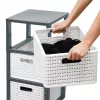 Aufbewahrungseinheit mit Schubladen Rotho Country 3 Schubladen Anthrazit Polypropylen 325×375×712 mm mit Rollen