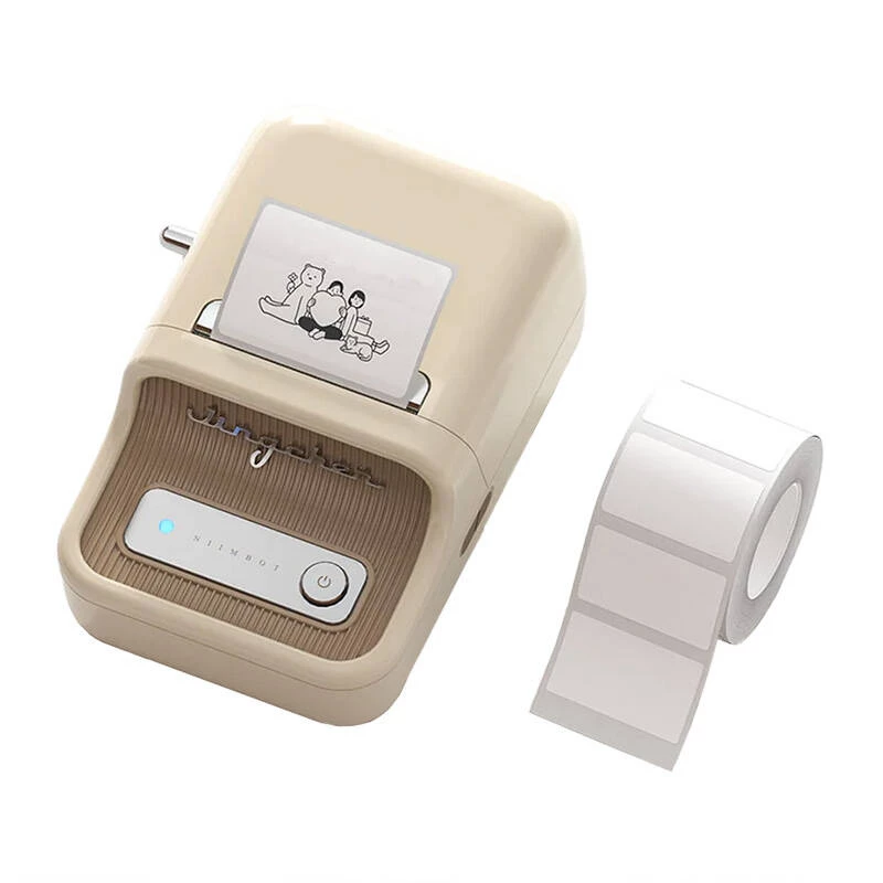 Tragbarer Etikettendrucker NIIMBOT B21 Creme Bluetooth-Konnektivität kompaktes Design