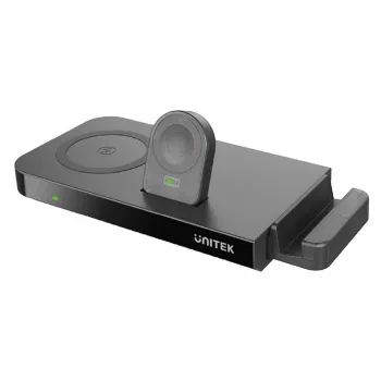 UNITEK MagMighty Combo 5 Kopfhörer Smartphone Smartwatch Schwarz USB Kabelloses Laden Schnellladen