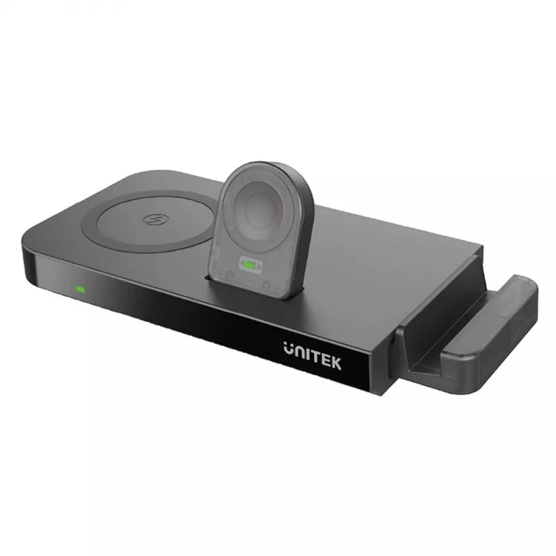 UNITEK MagMighty Combo 5 Kopfhörer Smartphone Smartwatch Schwarz USB Kabelloses Laden Schnellladen