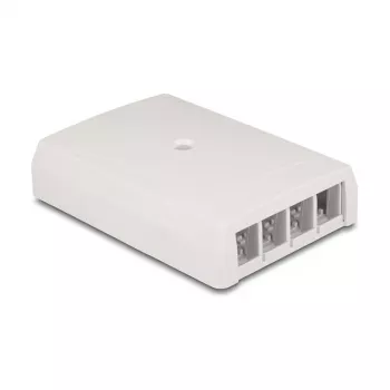 DeLOCK 67053 Keystone-Aufputzdose, 4-Port, weiß