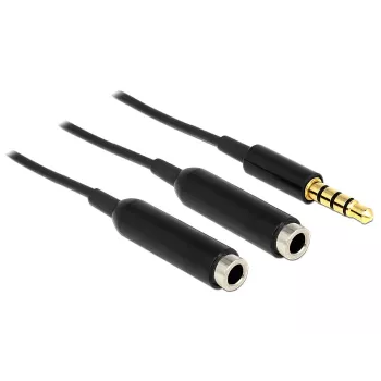 Audiokabel DeLOCK 65575 0,25 m 3,5 mm 2 x 3,5 mm Schwarz