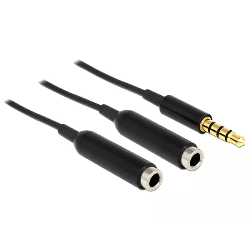 Audiokabel DeLOCK 65575 0,25 m 3,5 mm 2 x 3,5 mm Schwarz