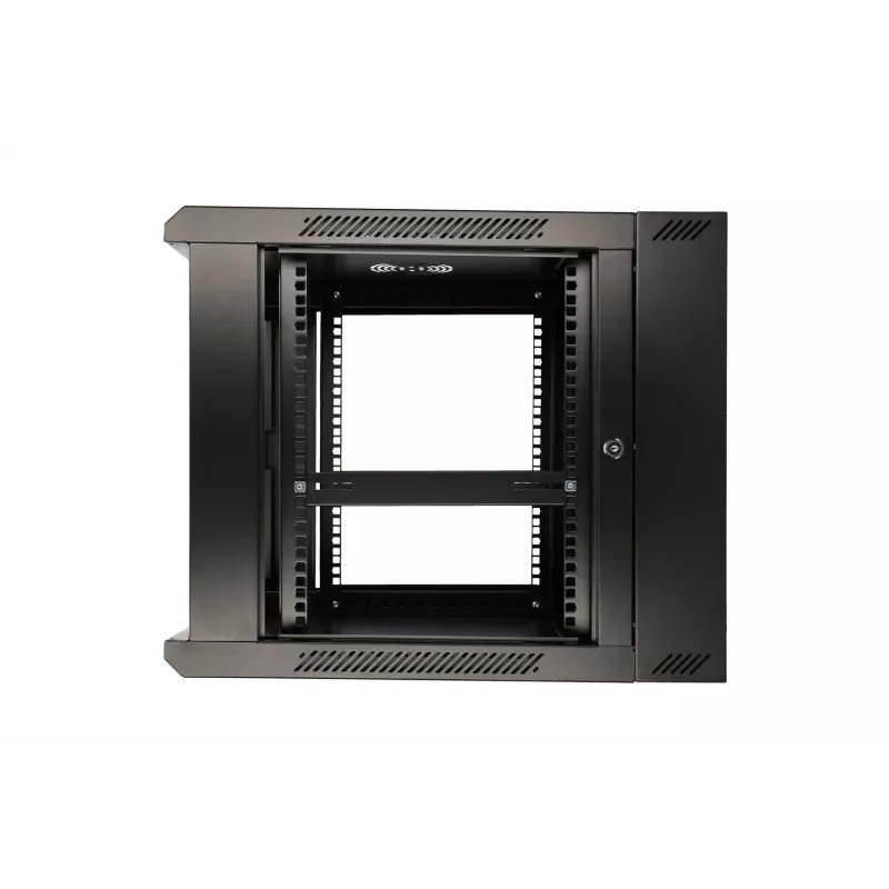 Extralink Rackmount-Gehäuse 9U 600x600 AZH Schwarz wandmontiert, Schwingtyp