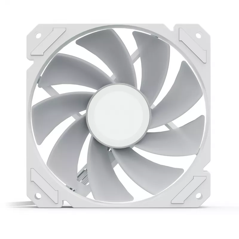 Gehäuselüfter Sharkoon SHARK Mirror RGB PWM REVERSE 120 mm Weiß, 500–1500 U/min, 99,52 m³/h, FDB