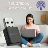 Wireless USB Adapter QOLTEC 56988 Dual Band 1300Mbps USB 3.0