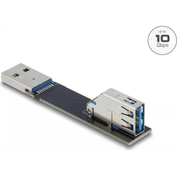 USB-Adapter DELOCK 67421 — USB Typ-A auf Typ-A, schwarz