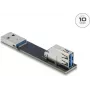 USB-Adapter DELOCK 67421 — USB Typ-A auf Typ-A, schwarz