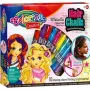 Haarkreide-Set colorino 68635PTR – 10 Farben Mix, temporäre Haar-Malfarbstifte