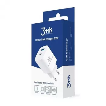 Ladegerät 33W GaN PD 1xUSB-A+1xUSB-A