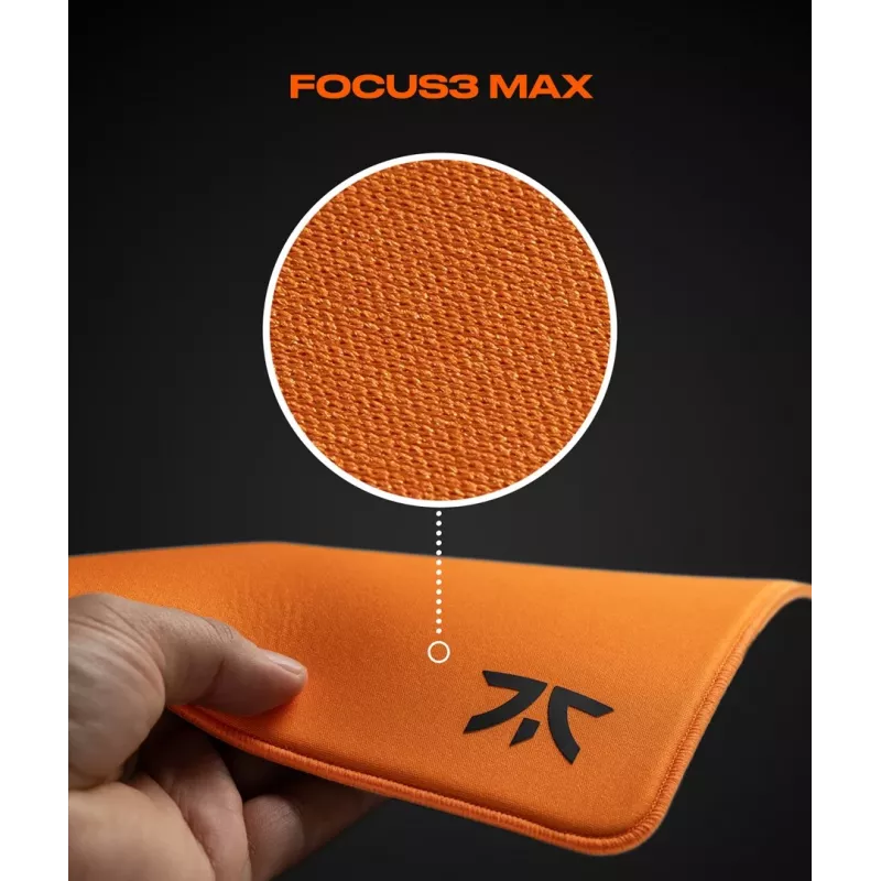 Gaming-Mauspad GLORIOUS Fnatic FOCUS3 MAX XL – erweiterte XL-Größe, Stoffoberfläche, genähter Rand