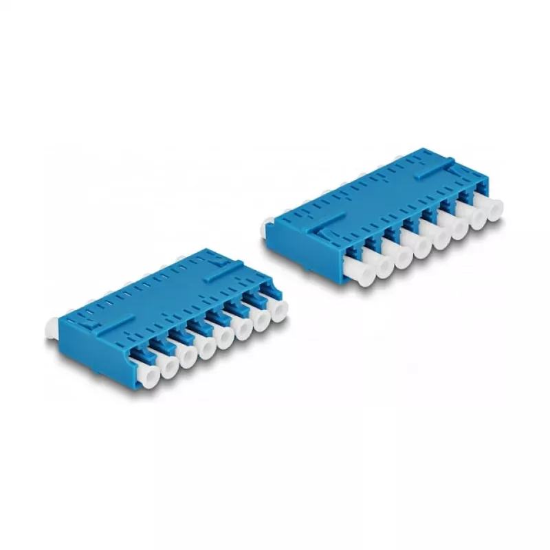 DeLOCK Glasfaserkoppler HD LC Octuplex Buchse auf LC Octuplex Buchse blau