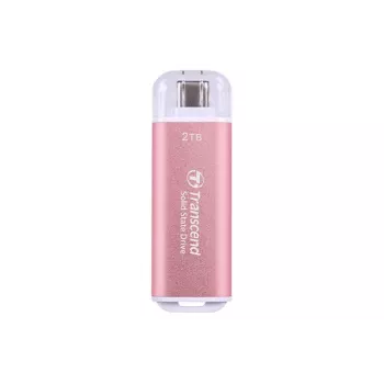 Externes Solid-State-Laufwerk TRANSCEND TS2TESD300P 2 TB USB Type-C, bis zu 1050/950 MB/s, Aluminium blau