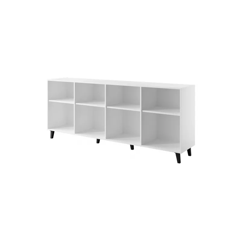 FARO Kommode 200x42x82 weiß matt + Eiche craft