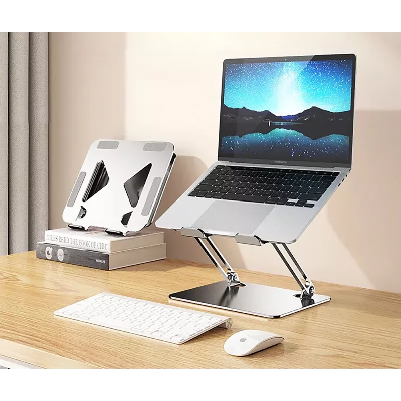 Laptop-Ständer MEDIA-TECH MT2661 — höhenverstellbar, faltbares Aluminium-Design für Notebooks bis 17 Zoll