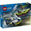 LEGO City Spielset 60415 Polizeiauto und Muscle-Car-Verfolgungsjagd — 213 Teile, 2 Minifiguren, Alter 6+