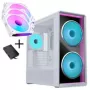 Lian Li LANCOOL 217 INF PC-Enclosure Bundle + 3x UNI FAN SL-INF 120 Reverse Blade Fan - Weiß