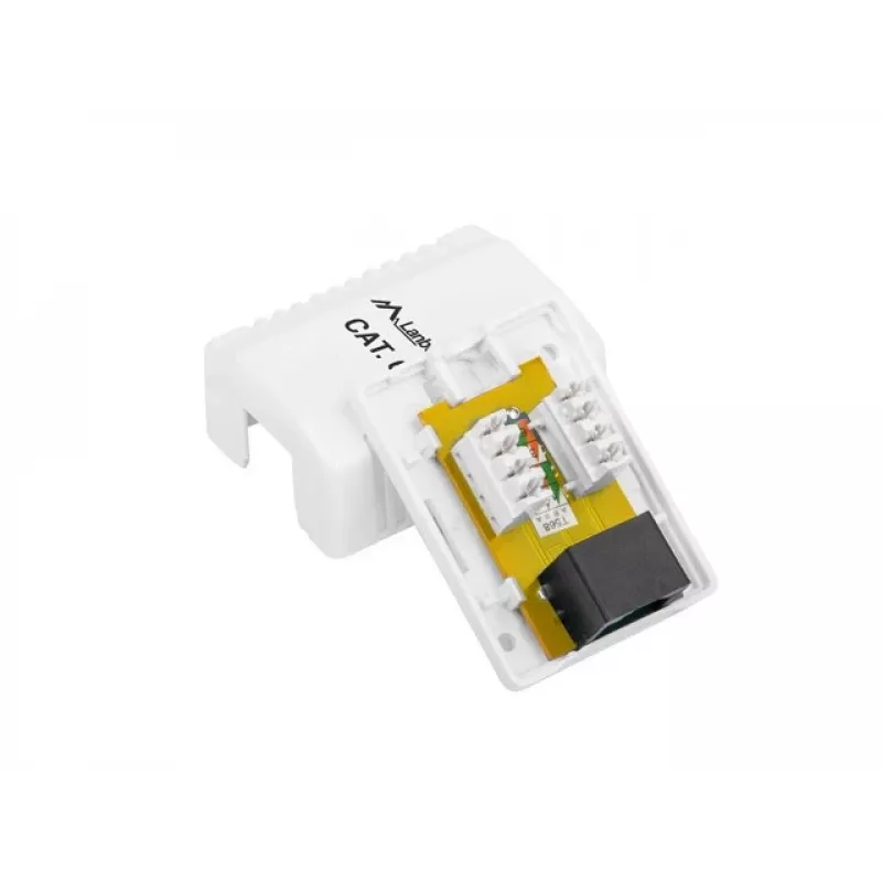 LANBERG Anschlussdose RJ-45 OU6-0001-W, Cat6, weiß