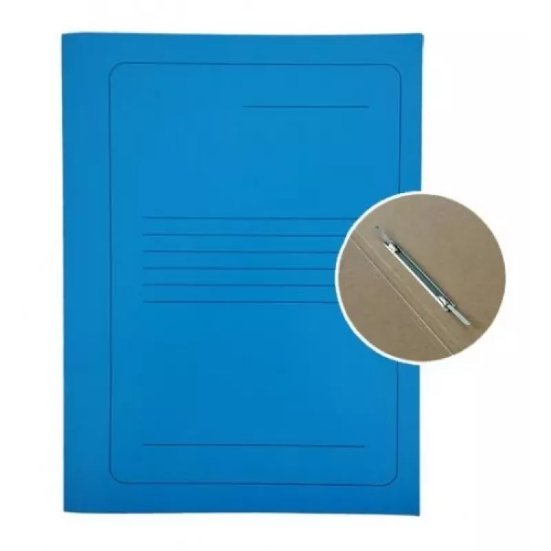 Projektmappe A4 aus Karton Smiltainis mit Metallclip, mit Aufdruck Blau
