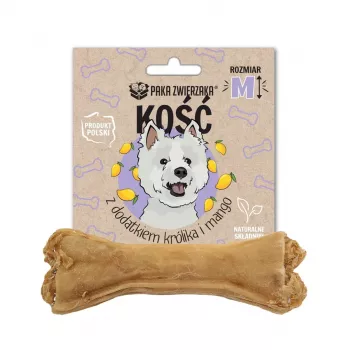 PAKA ZWIERZAKA Knochen mit Kaninchen und Mango M 12 cm - Hundesnack - 55g