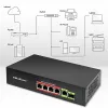 Ethernet PoE Switch QOLTEC 52296 — 4x RJ45 PoE-Ports, 1x RJ45 Uplink
