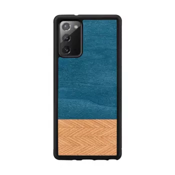 Smartphone-Hülle man and wood Galaxy Note 20 Denim Schwarz – schützende Hülle im Denim-Stil