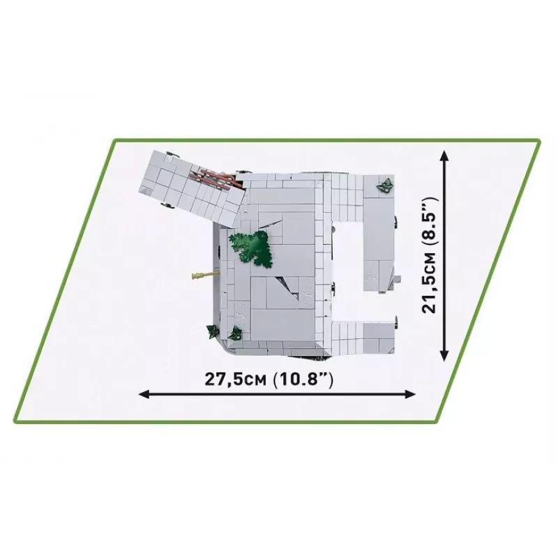Konstruktionsset Cobi Deutscher Bunker Regelbau 667/642 Modell COBI-3136 – detailliertes Bausteinset