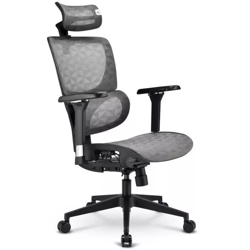 Bürostuhl Sharkoon OfficePal C40M Mesh-Sitz Mesh-Rückenlehne, Grau, max. 150 kg