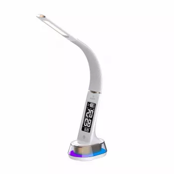 Schreibtischlampe Hawk HW-LAMP05 Weiß LED verstellbar — kompakte LED-Arbeitslampe mit verstellbarem Arm