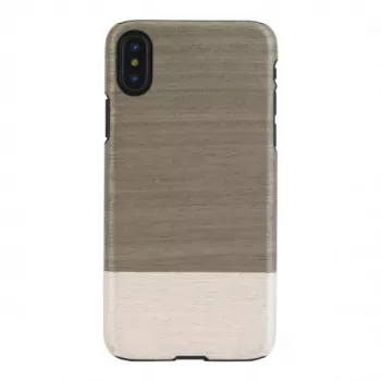 Smartphone-Hülle man and wood für iPhone X/XS — schwarz, schützende Hartschalen-Rückseite