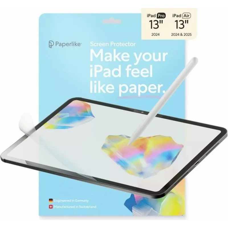 Bildschirmschutzfolie Paperlike für iPad Pro 13 Zoll / iPad Air 13 Zoll kompatibel mit 2024 M4, 2025 M5, 2024 M2, 2025 M3