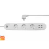 Intelligente Steckdosenleiste Denver SHP-300U 3 AC-Steckdosen Typ E 4 Weiß