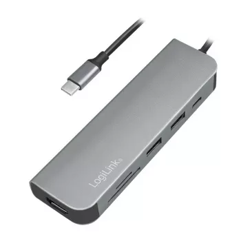 LogiLink UA0343 USB-C Multiport-Hub Aluminium USB 3.2 2nd Gen Mult