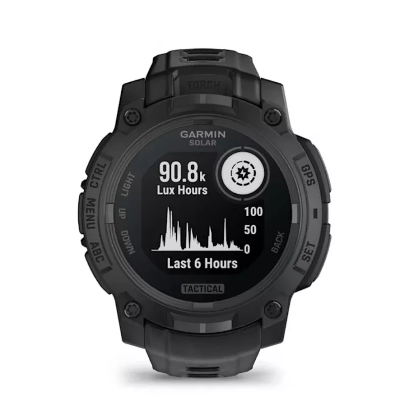 Smartwatch GARMIN Instinct 3 45mm Solar Tactical Edition Schwarz — 45 mm, Solar-Ladefunktion, GPS, Herzfrequenzmesser